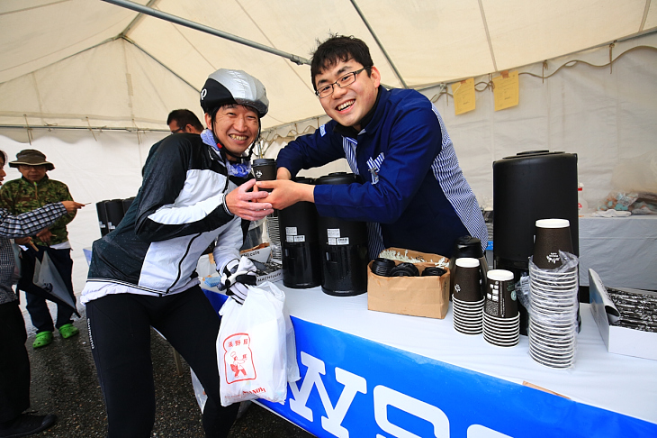 ゴール後の温かいコーヒーが嬉しい！