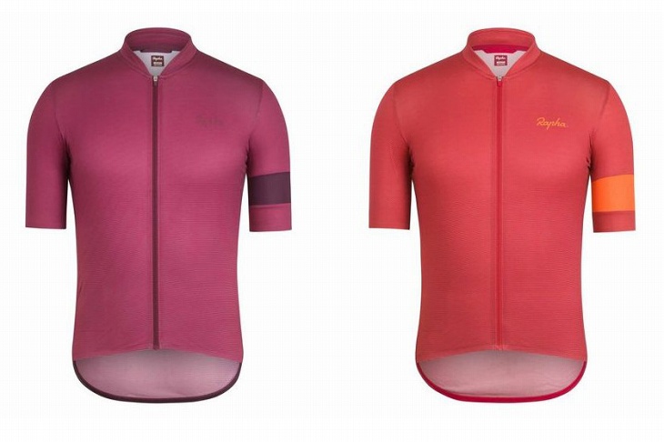 Rapha Lines Flyweight Jersey（ダークパープル、レッド）