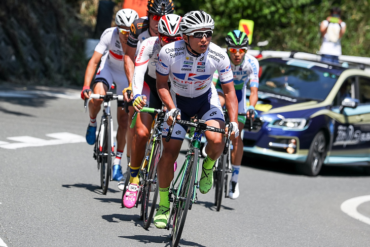国内レースでも積極的な走りを見せる山本元喜選手(キナンサイクリングチーム)