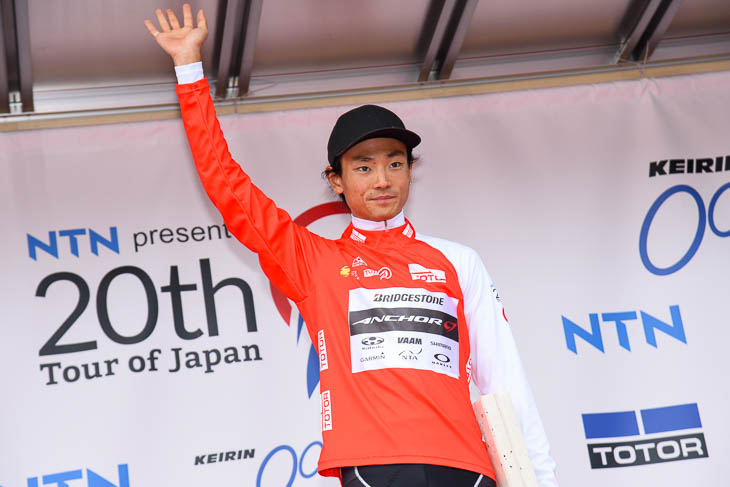 今年のツアー・オブ・ジャパンにて、2日目の京都ステージ以降、山岳賞ジャージを着続けた初山翔（ブリヂストンアンカーサイクリングチーム）