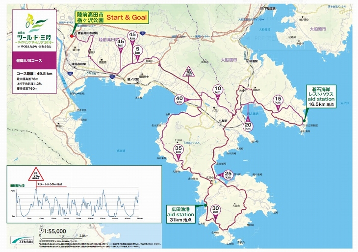 「健脚A/Bコース」(約50km) 