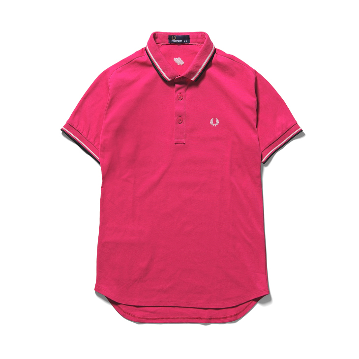 ナリフリ×フレッドペリー 蓄光ポロシャツ（ピンク）