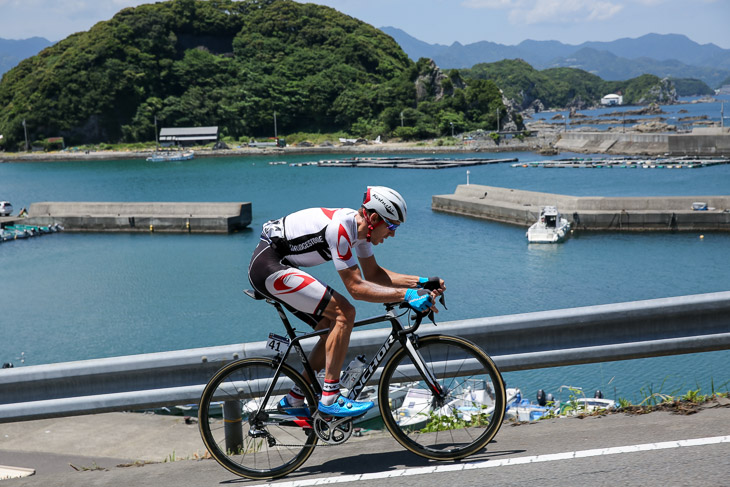 第3ステージで95kmを逃げ切ったダミアン・モニエ（ブリヂストンアンカー）