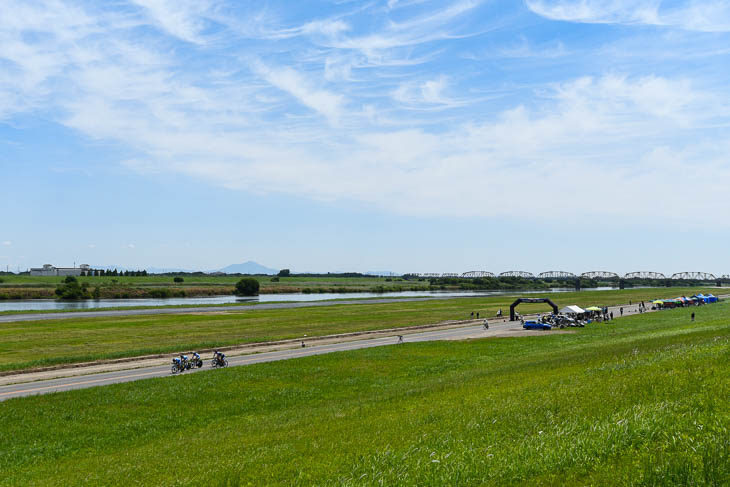 実際の利根川河川敷コース（2017年大会）