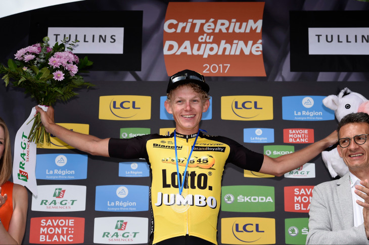 ステージ優勝を果たしたクーン・ボウマン(オランダ、ロットNLユンボ)