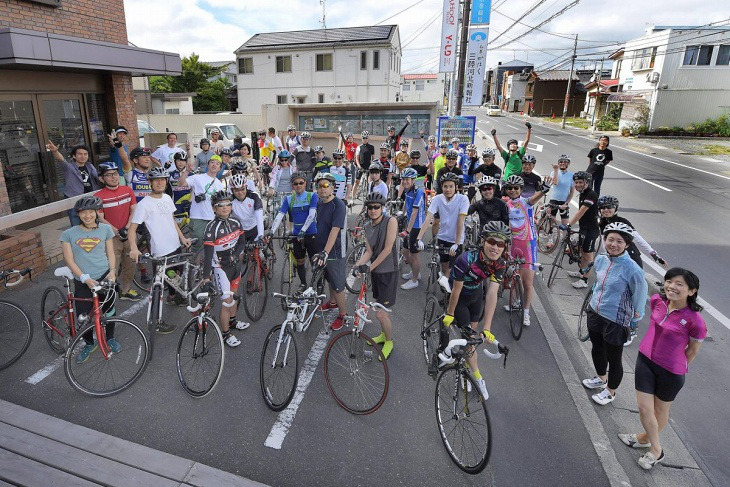 参加人数70名程度のアットホームなサイクリングイベントだ