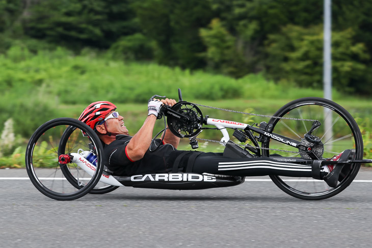 パラサイクリング 男子ハンドバイクH1-5 1位 奥村直彦(風輪堂)