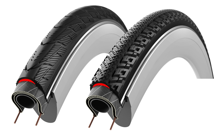 ヴィットリア Adventure Tech(左)、Trail Tech(右) どちらもSolid Shieldingテクノロジーを採用する