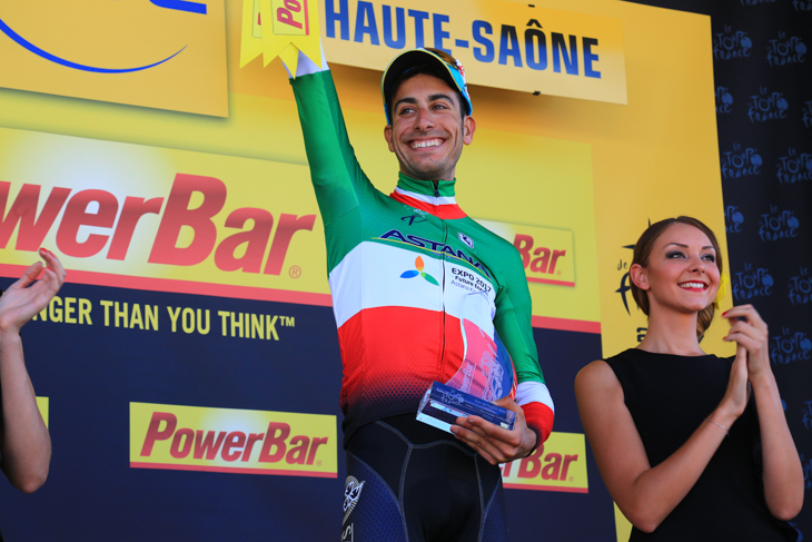 ツールで初めてステージ優勝を挙げたファビオ・アル(イタリア、アスタナ)