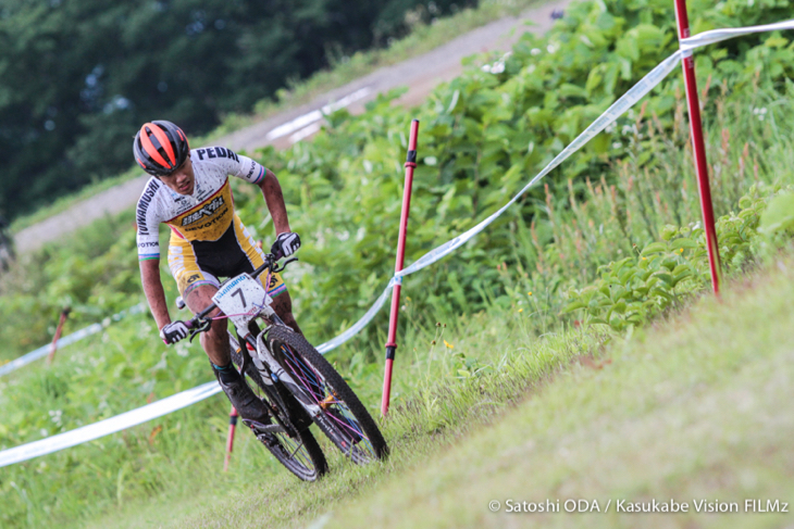 出場したCJで3連勝していた前田公平（弱虫ペダルサイクリングチーム）は落車で遅れる