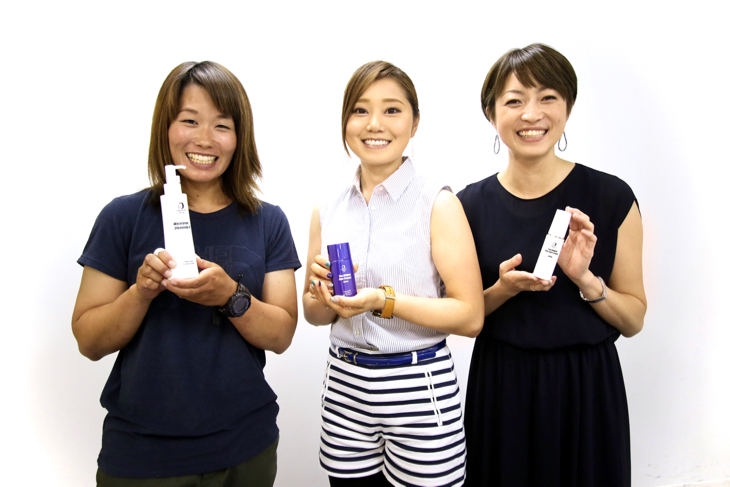 西井万智子さん、針谷千紗子さん、一戸恵梨子さん(左から)
