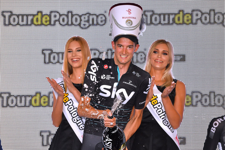 ステージ優勝を飾ったワウト・プールス(オランダ、チームスカイ)