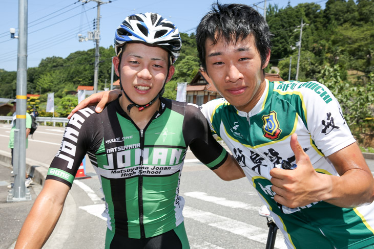 MJ この日のレースの中心だった1位の日野泰静（松山城南高校）と3位の松田祥位（岐阜第一高校）