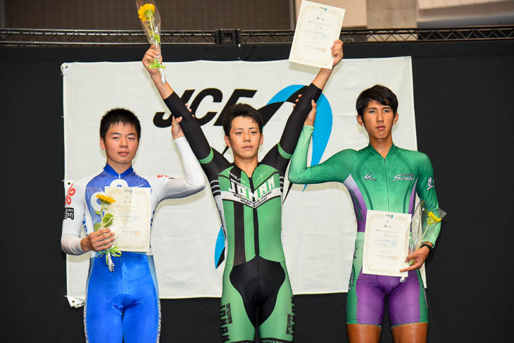 男子ジュニア　ポイントレース　表彰式