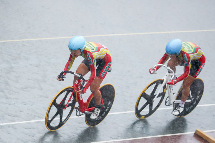 女子チームスプリント　1位　福井県（柳原、中村）58秒552