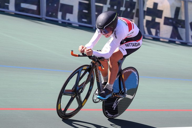 女子500mタイムトライアル　1位　岡本二菜（日本体育大）36秒261