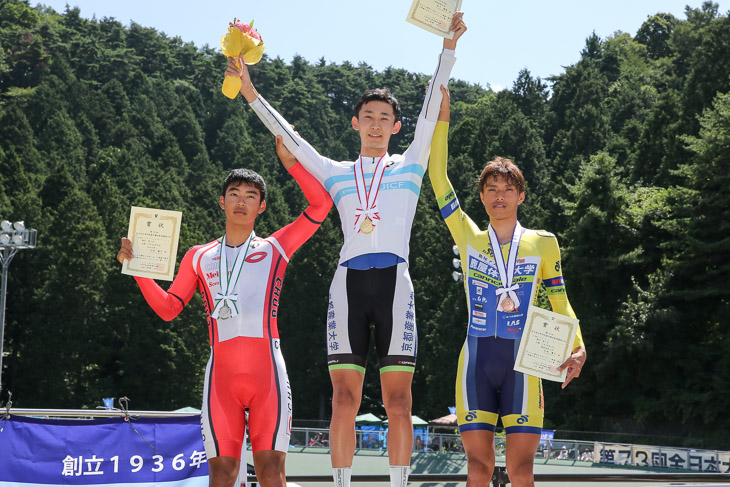 男子4kmインディヴィデュアルパーシュート 表彰