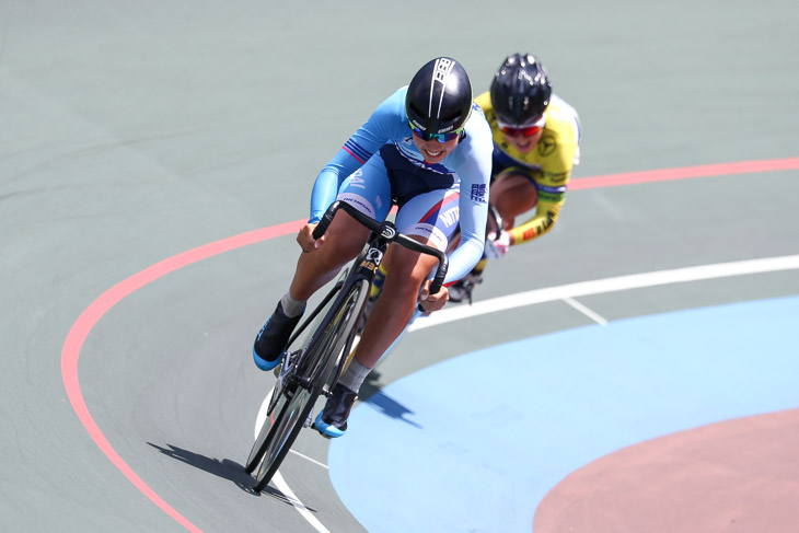 女子スプリント 1位 岡本二菜(日本体育大)、2位 西島叶子(鹿屋体育大)