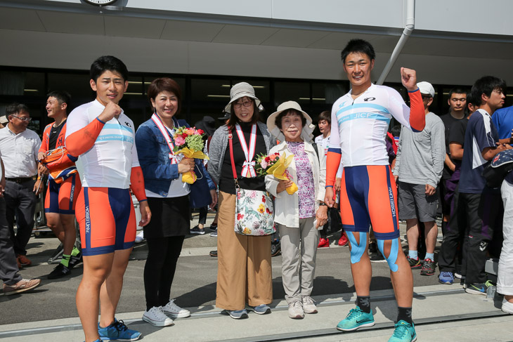 タンデムスプリント優勝の法政大（鈴木、高橋）