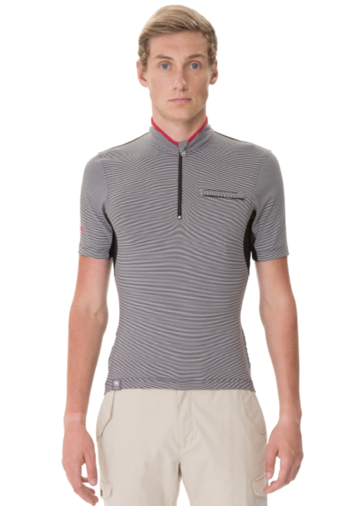 LIGNE8 LUGANO STRIPE TECH JERSEY（BlackWhite）