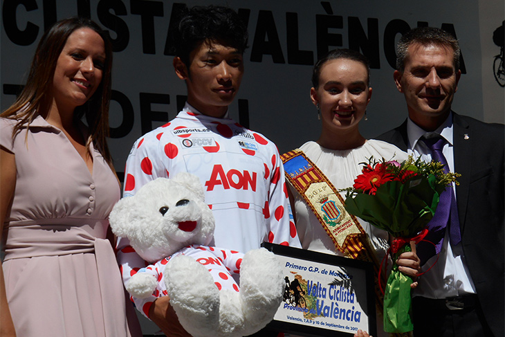 スペインの山岳スペシャリスト達を抑え、山岳賞受賞の雨澤毅明(日本U23/宇都宮ブリッツェン)