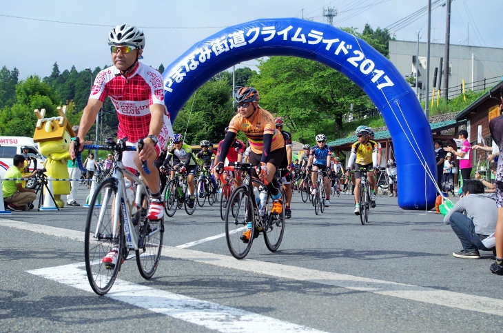 やまなみ街道クライムライド2017がスタート