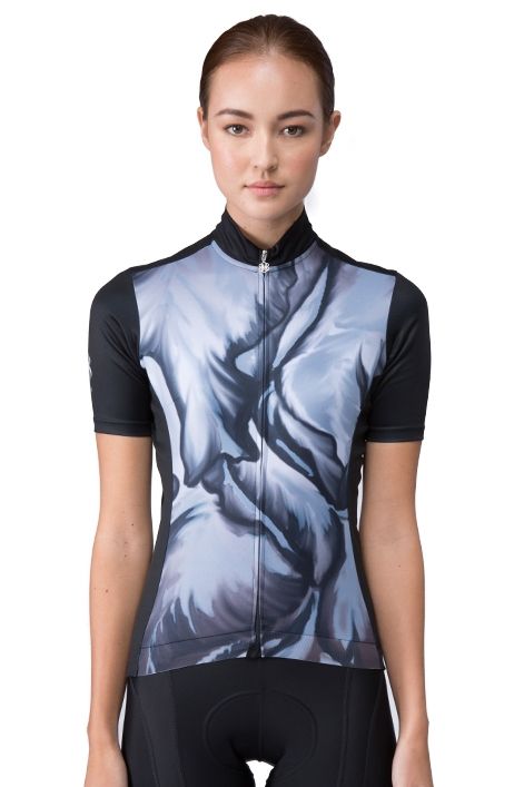 LINGE8 FLOW PRINT CYCLING JERSEY（BlackMulti）