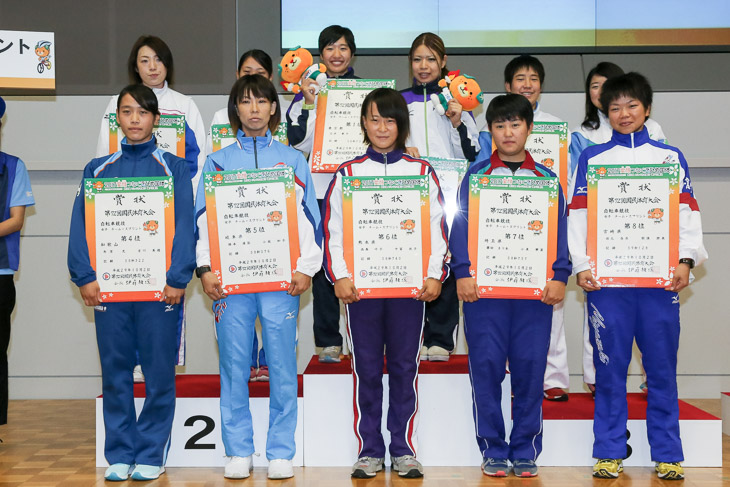女子チームスプリント 表彰
