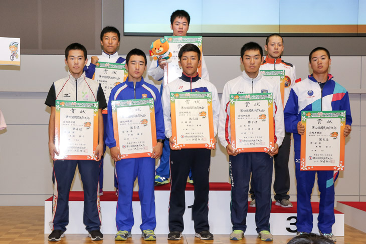 少年男子ポイントレース 表彰