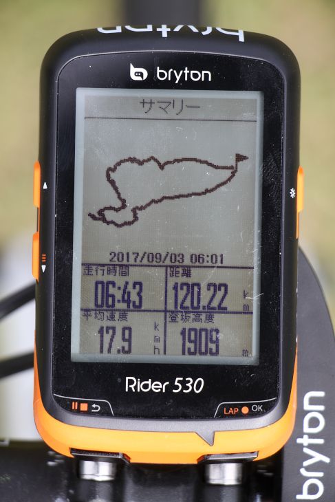 Rider530は記録したライドのルートやデータのログを確認することができる