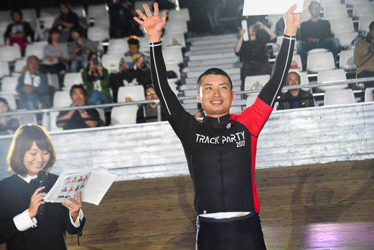 エリミネイションとテンポレースで優勝した橋本英也(日本競輪学校)