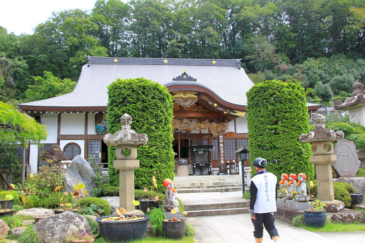 秩父札所の中でも特に美しい庭園には桃、ツツジ、藤、紫陽花、蓮等の花々が植えてあります