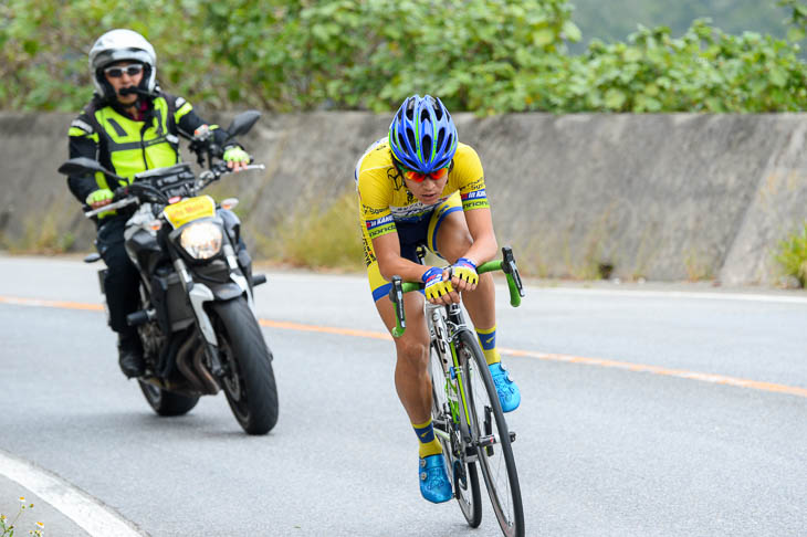 172km付近、単独で飛び出した冨尾大地（鹿屋体育大学）