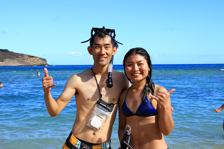 新婚旅行としてツアーを楽しんだ皆川さん夫婦