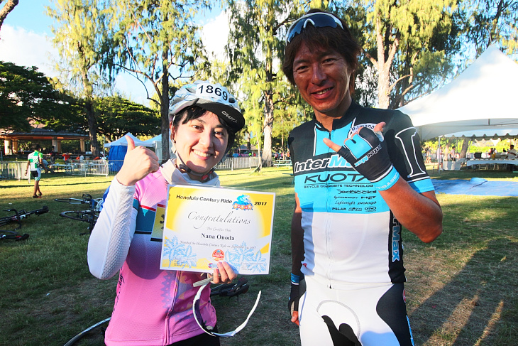 ロードバイクを始めて3ヶ月だという小野田さんも無事完走