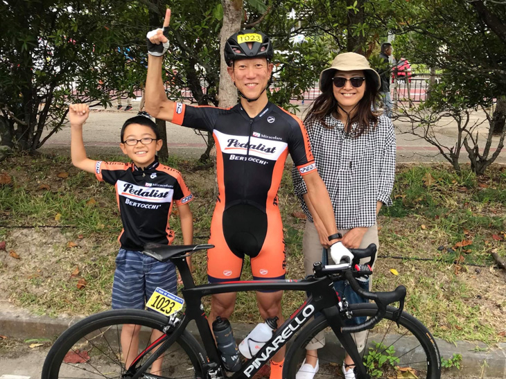 ツール・ド・おきなわには家族でやってきた西山琢馬(Pedalist)