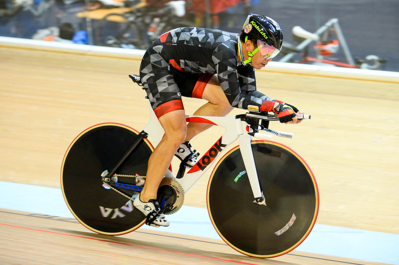 全日本マスターズ　男子500mTT優勝　丸山繁一（TEAM HIRO）35秒150