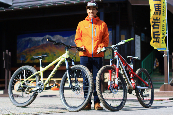 白馬岩岳MTB PARKではレンタルバイクも完備。フルサスとハードテイルの2種類が選べる
