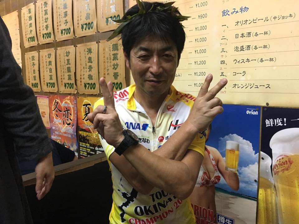 レース後の打ち上げでは居酒屋でいつもの酔っぱらいオジサンに戻りました(笑)