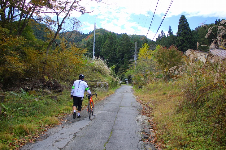 法雲寺までのラスト100mは20%ほどの勾配で自転車を降りざる得ませんでした