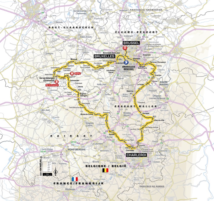 第1ステージ　7月6日　ブリュッセル〜ブリュッセル　192km