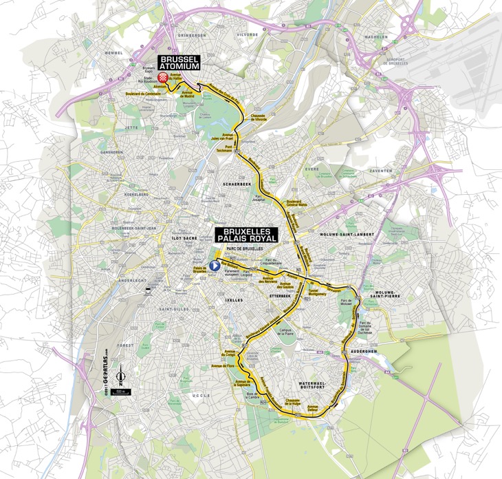 第2ステージ　7月7日　ブリュッセル王宮〜ブリュッセルアトミウム　28km（チームTT）