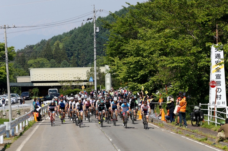 長野県高山村にある笠岳を登る信州高山ヒルクライムチャレンジ2018