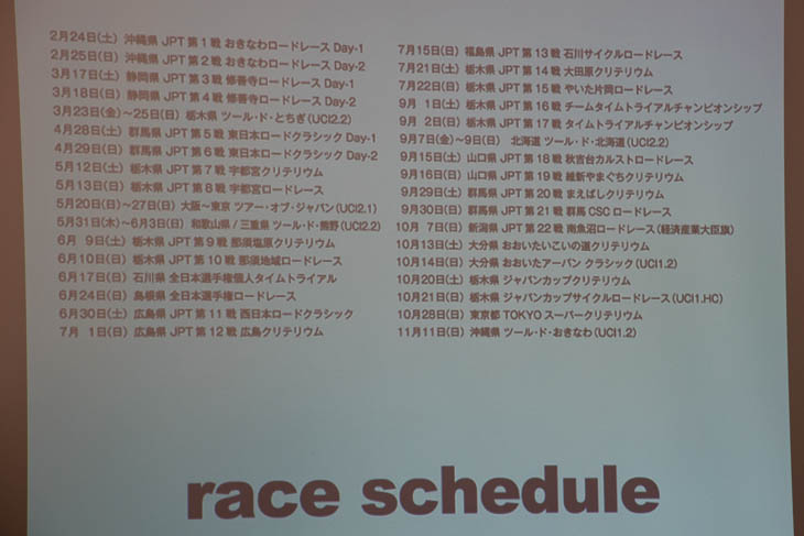 宇都宮ブリッツェンの2018年レーススケジュール　このうち13レースは栃木県内開催