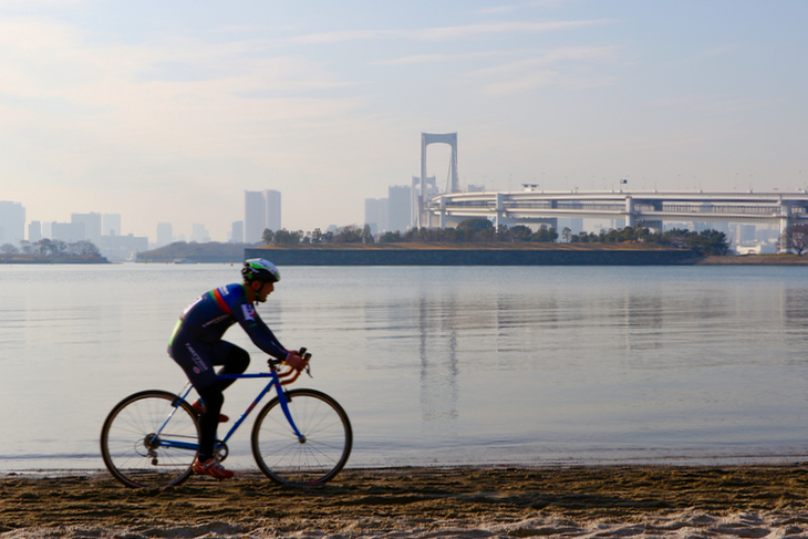 砂と海と自転車と、レインボーブリッジ