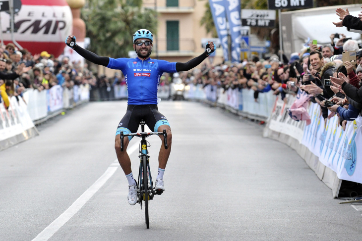 独走勝利を果たしたモレーノ・モゼール(イタリア、イタリアナショナルチーム)