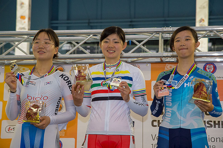 ジュニア女子オムニアム 1位石上夢乃(横浜創学館高校)