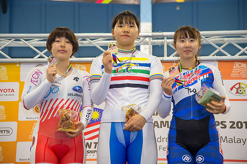 ジュニア女子2km個人パーシュート 銀メダルを獲得した髙橋吹歌(筑波大坂戸高校)