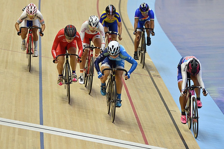 エリート女子スクラッチで4位に入った中村妃智(日本写真判定株式会社)
