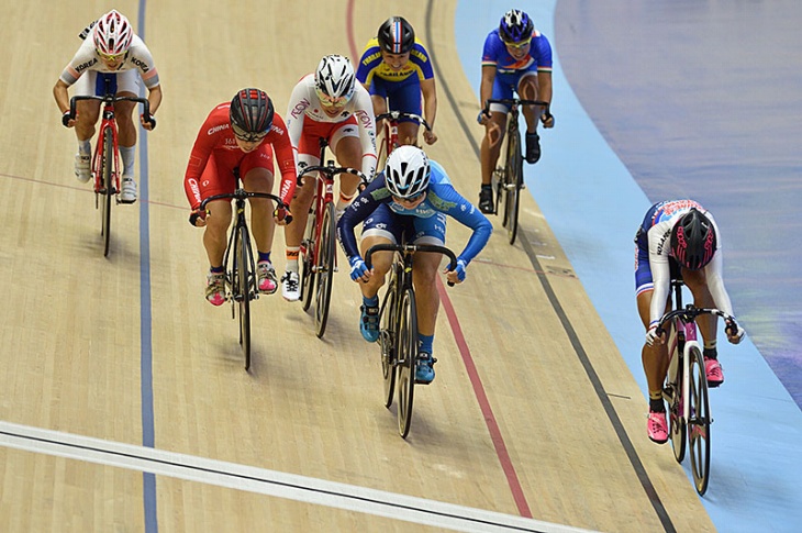 エリート女子スクラッチで4位に入った中村妃智（日本写真判定株式会社）